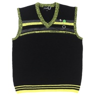 RAF SIMONS FRED PERRY PERRY SK1959/102/00170/392 羊毛混紡V領針織背心，黑色和黃色相間，男士L碼，成色極佳。
