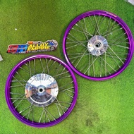 SET RIM ALLOY EGO , NOUVO S, AVANTAZ, SOLARIZ, EGO LC SIZE RIM 17 x 1.40 DEPAN BELAKANG SIAP STRING 