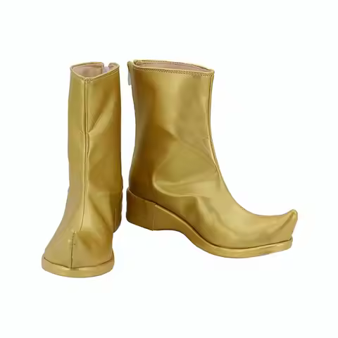 Aladdin Cosplay Boots Shoes Golden Color Halloween Costumes Accessories For Male Female Custom Made 