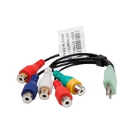 Video Cable BN39-01154W 0.3m 3.5mm Male 2.5mm Male to 5RCA Female Plug Audio Video AV Adapter Cable 