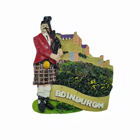 Edinburgh 3D Fridge Magnet Souvenir Gift,Resin Handmade Edinburgh Refrigerator Magnet Home & Kitchen