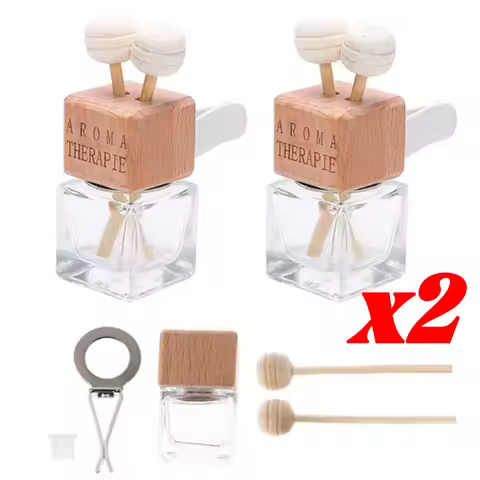 8ml Car Air Freshener Perfume Clip Empty Glass Bottle Fragrance Ornament Vent Outlet Diffuser Empty 