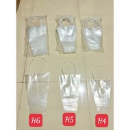 Plastic bags, H bags, 2 bags, transparent bags for wax flowers, fresh flowers, gifts, H3 H4 H5 bags 