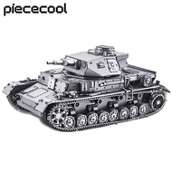 3D Piececool Metal Model Kits 1:48 Panzer IV Tan D Puzzle 3D DIY Set For Adult Brain Ser Jigsaw