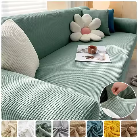 Jacquard Sofa Cover Stretch Couch Cover Sectional L Shape Sofa Slipcover Cheap Corner Armchair Sofa 