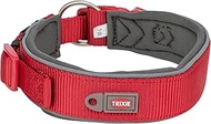 TRIXIE Premium 1995903 Collar Size L-XL, Neck Circumference 53-62 cm / 50 mm in Red - Fully Adjustab