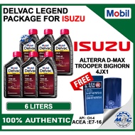 Mobil Delvac Legend 15W-40 6 liters for ISUZU ALTERRA D-MAX TROOPER BIGHORN 4JX1 - ENGINE OIL