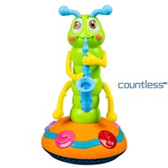 Kids Dancing Saxophone Caterpillar with Music & Light Electric Caterpillar Saxophone Toys Automatic 