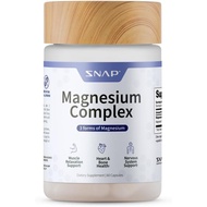Snap Supplements 3-in-1 Magnesium Complex Supplement, Magnesium Bisglycinate, Oxide, Citrate, Triple