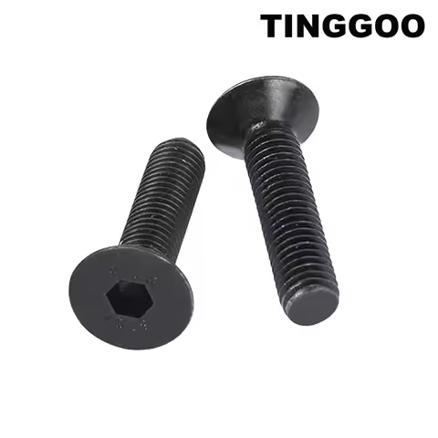 5/10/25/50x Black 10.9 Grade Steel M1.6 M2 M2.5 M3 M4 M5 M6 M8 Hexagon Hex Socket Head Flat Counters