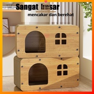 Wooden Cat House Scratching Board Stackable Cat Villa Large Cats cat house cat villa with litter box