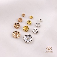Diamond Ring Spacer Beads Loose Beads Diamond Beads Beads Handmade diy Crystal Pearl Bracelet Neckla