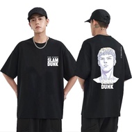 Anime The First Slam Dunk Double Sided Print T-shirt Hisashi Mitsui Sakuragi Hanamichi Tshirt Men 100% Pure Cotton T Shirt XS-4XL-5XL-6XL