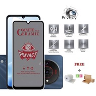 Matte Spy ZTE nubia A76 5G A56 A36 Anti-Scratch Ceramic Privacy Full Cover Screen Protector