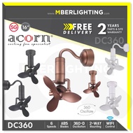 [Free Delivery] ACORN DC360 Smart Corner Fan 16"  360-Degree Oscillation +Remote Control
