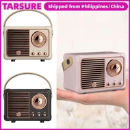 TARSUR Bluetooth Speaker, Rich Bass with Handle Bluetooth Subwoofer, Retro HiFi Sound with FM Radio 