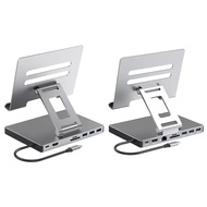 Docking Station Laptop Stand Aluminum Alloy Multi Port Hub PD USB3.0 Stand SD TF Slot Gigabit Ethern