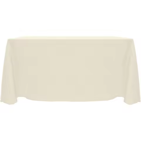 Reversible Tung Satin Tablecloth, 90 x 132, Ivory Cream