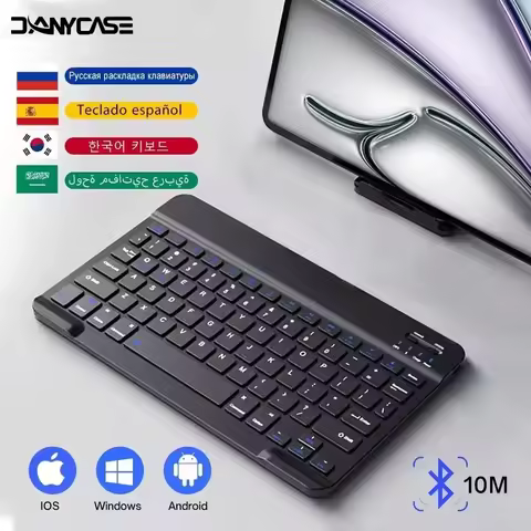 Wireless Keyboard for Tablet 10-13 inch iPad 2024 Huawei Samsung Xiaomi Pad Rechargeable Bluetooth K
