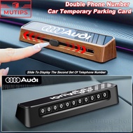 Audi Car Phone Number Card Plate Car Sticker Double Number Temporary Parking Card For A3 8l 8Y A1 Q5
