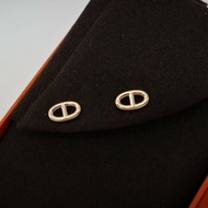 Hermès 愛馬仕 豬鼻子 18K金 耳環 耳針 耳釘