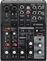 Yamaha AG06MK2 B Live Streaming Mixer, 6 Channels, Black
