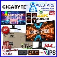 ALLSTARS :*Ready Stocks* Gigabyte M32U 31.5 inch Gaming Monitor / 4K 3860x2160, SS IPS, 144Hz, 10Bit, 1ms, DisplayHDR400, DP v1.4 x1+HDMI v2.1 x2, USB Type-C x1, KVM, PIP, PBP, Built-In-Speaker, Height Adjustable, VESA Mount Compatible 100x100mm