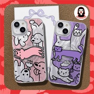 [1 SET] Feather Printing Dog and Cat case for vivo y15s y01 y21s y21 2021 y02 y02t y03 y18 y19s y29 