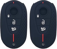 2Pcs Silicone Key Fob Cover Case Keyless Holder for Mercedes Benz EQS, EQE, S580, S500, C300, C Clas