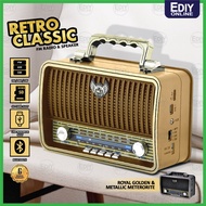 Rechargeable Vintage Retro Multimedia Radio FM USB Bluetooth Wireless TF AUX MP3 Speaker Player Nost