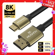 MOSHOU Mini HDMI to HDMI-compatible Cable 8K@60Hz 4K@120Hz High Speed HDMI to Mini HDMI Cable Bi-Directional 2.1 Cord for HDTV