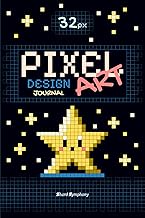 Pixel Art Design Journal (32px): Compact Pixel Artist’s Canvas Sketchbook (124 Pages, 6 x 9 in) for 