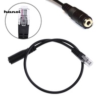 【HN】30cm 3.5mm Smartphone Headset to RJ9 Plug Converter Adapter Cable for Telephone