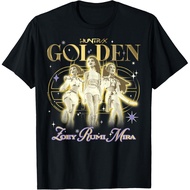 Ready Stock Baju Kpop Demon Hunters Huntrix T-Shirt 100% Cotton Golden Zoey Rumi Mira Vintage Design