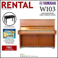 *RENTAL* Yamaha W103 Used Acoustic Upright Piano Japan Imported Local Refurbish Recon Piano W103