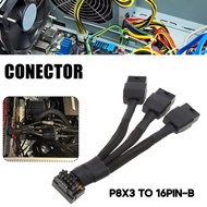 DOU 16Pin GPU Cable to 3X8Pin Pcie5 0 Cord 3x8pin 8PIN to 16Pin 12VHPWR Right Angle