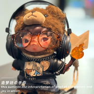 POP MART HIRONO New Year Clothes พวงกุญแจตุ๊กตาผ้าฝ้าย PVC หมวก ชุดนิทรรศการ สำหรับเล่นงานวันตรุษจีน