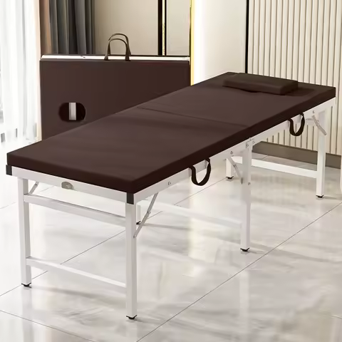 Acupuncture Portable Massage Tables Folding Physiotherapy Medical Iron Massage Adjust Soft Cushion F