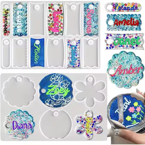 Tumbler Name Tag/Plate Silicone Molds for 20oz/30oz & 40oz Lid