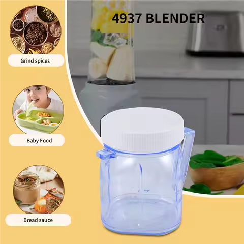 Oster Blender Parts 4937 Mini Osterizer Blender Jar Accessory Cup Mini Plastic Jars With Lids Essent
