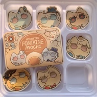 Fontaine mochi waterproof stickers Genshin Impact fan made merch Neuvillette Furina Arlecchino Navia