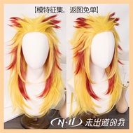 Phụ Kiện Cosplay Tóc Giả Không Cần Cắt Cho Nhân Vật Trong Phim Anime Ghost Slayer Tanjiro Kamado