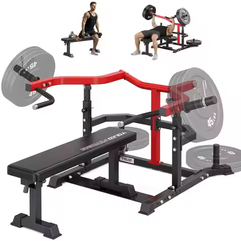 Chest Press Machine, 1100LBS Bench Press Machine with Separate Press Station & Adjustable Weight Ben