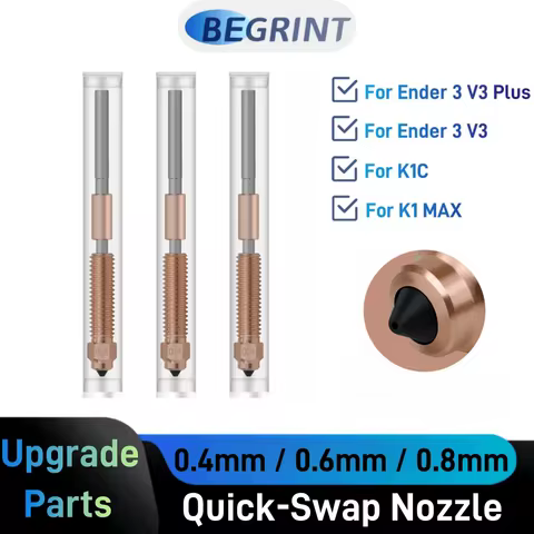 0.2/0.4/0.6/0.8mm K1C Nozzle All-in-one Copper Titanium Nozzles High Flow K1C K1 Max Nozzle For Ende