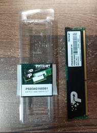 Patriot 美商博帝 DDR3 1600Mhz 4GB 桌上型記憶體 含散熱片