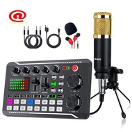 Portable Sound Card Kit PC Condenser Microphone Set Live Sound Card F998 BM800 Set