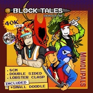 [READ DESC] BLOCKTALES Fanmerch Keychains | Builderman, Griefer, Player