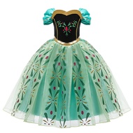 【TI shop】 halloween costume for kids girls Frozen Anna Dress Kids Princess Costume Birthday Party Di