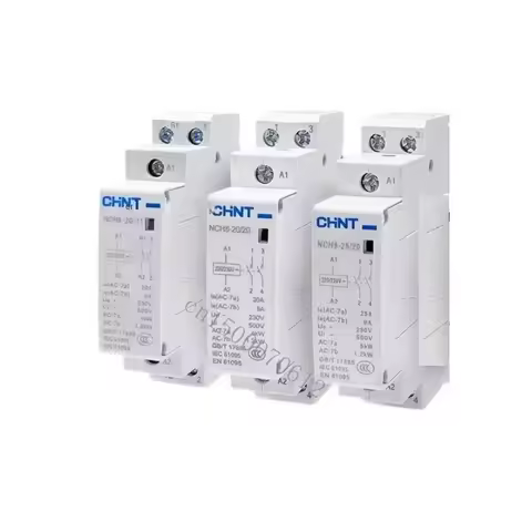 CHINT NCH8 20A 25A 40A 63A Din Rail Household MIni AC Contactor 220V 230V 400V 63/22 63/40 40/40 40/