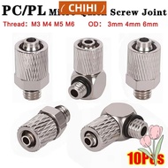 CHIHI 10Pcs Air Tube Connector, M3 M4 M5 M6